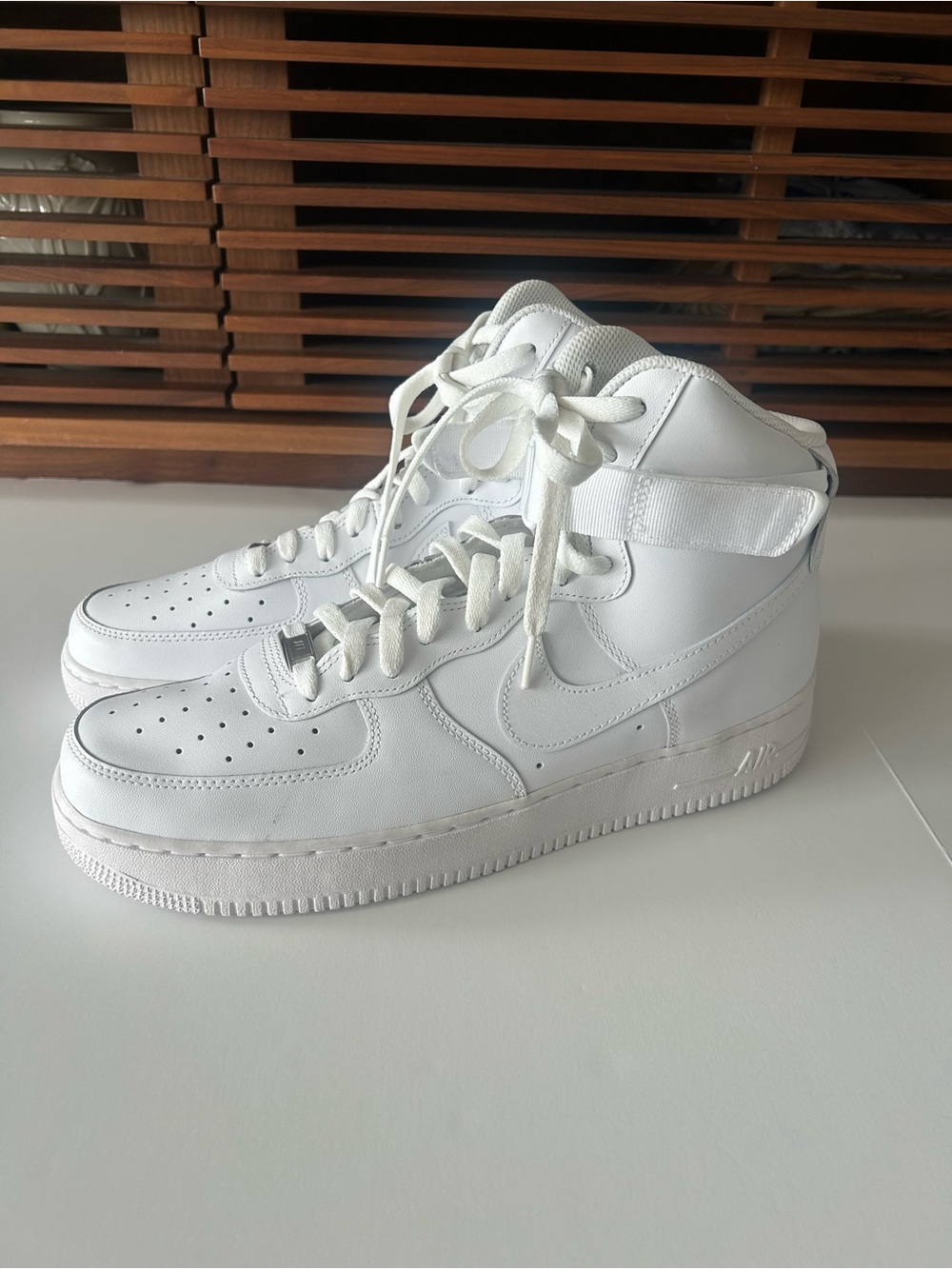 Nike Air Force 1 Mid '07 Triple White Sneakers Men's Size 13.